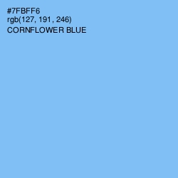 #7FBFF6 - Cornflower Blue Color Image